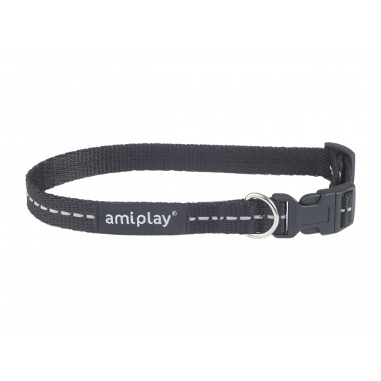 Regulējama kaklasiksna suņiem Amiplay Black Amiplay Reflective size M