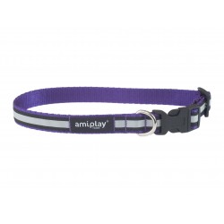 Regulējama kaklasiksna suņiem Amiplay Shine Violet size XL