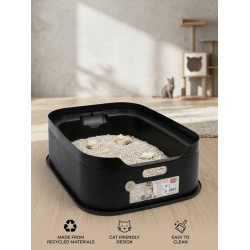 Ekoloģiska un stilīga kaķu tualete no pārstrādātas plastmasas.