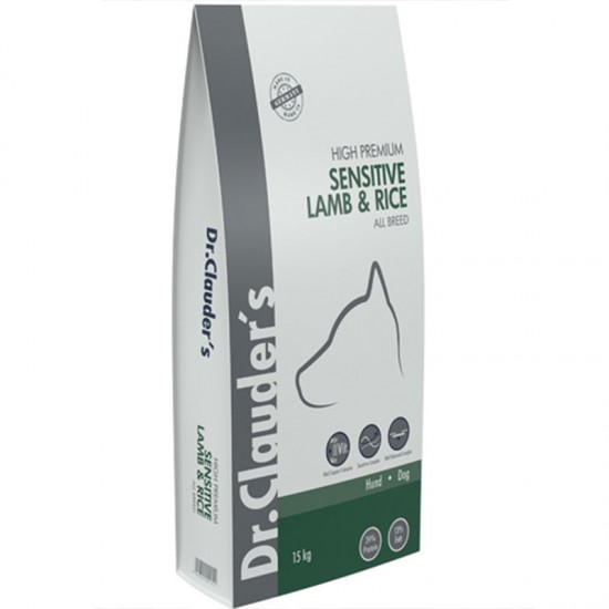 Dr.Clauder's High Premium Lamb & rice 15kg pieaugušiem un alerģiskiem suņiem