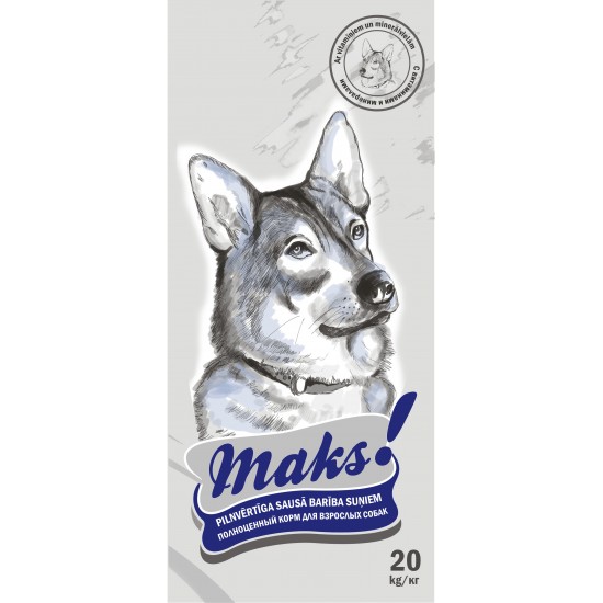 Maks полноценный корм для взрослых собак 20кг